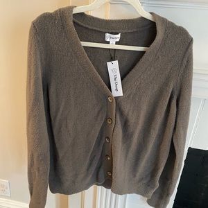 The Drop Grey Cardigan Sweater Size Large NWWT